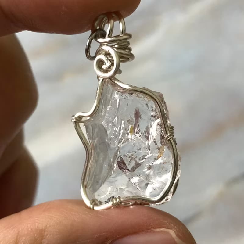 白水晶項鍊 天然水晶手作