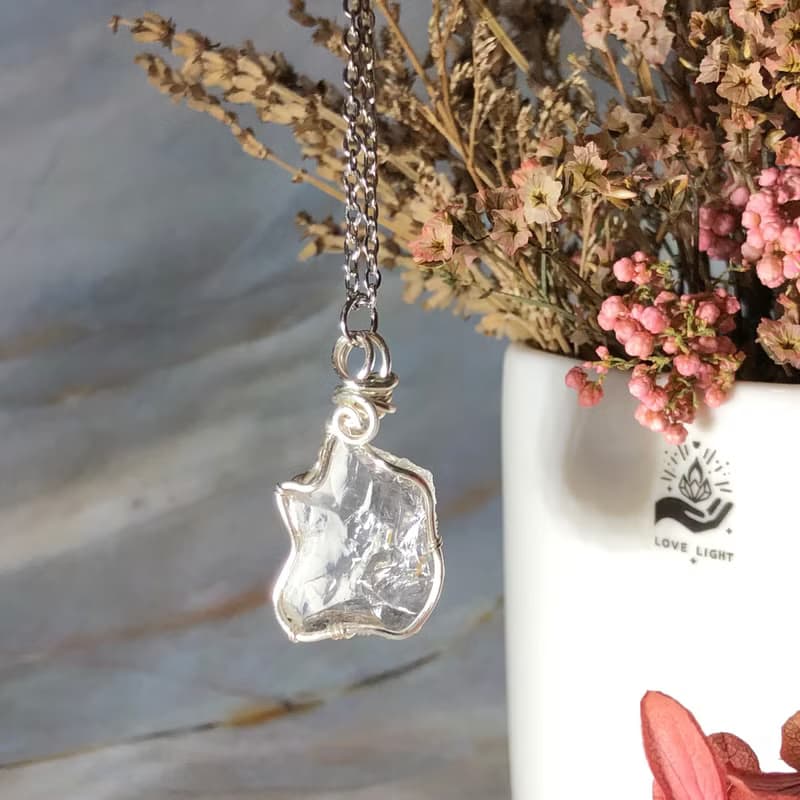 白水晶項鍊 天然水晶手作