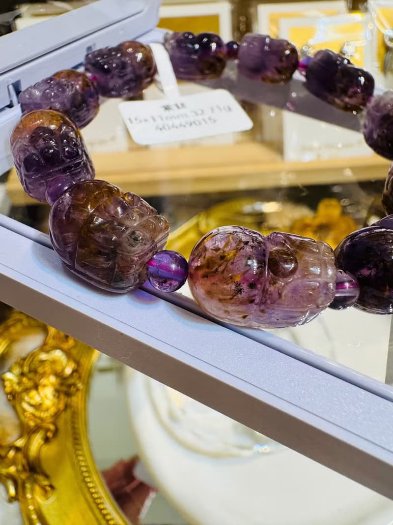 小資本天然貔貅紫鈦水晶15x11mm32.71g可通人體七輪提高靈性