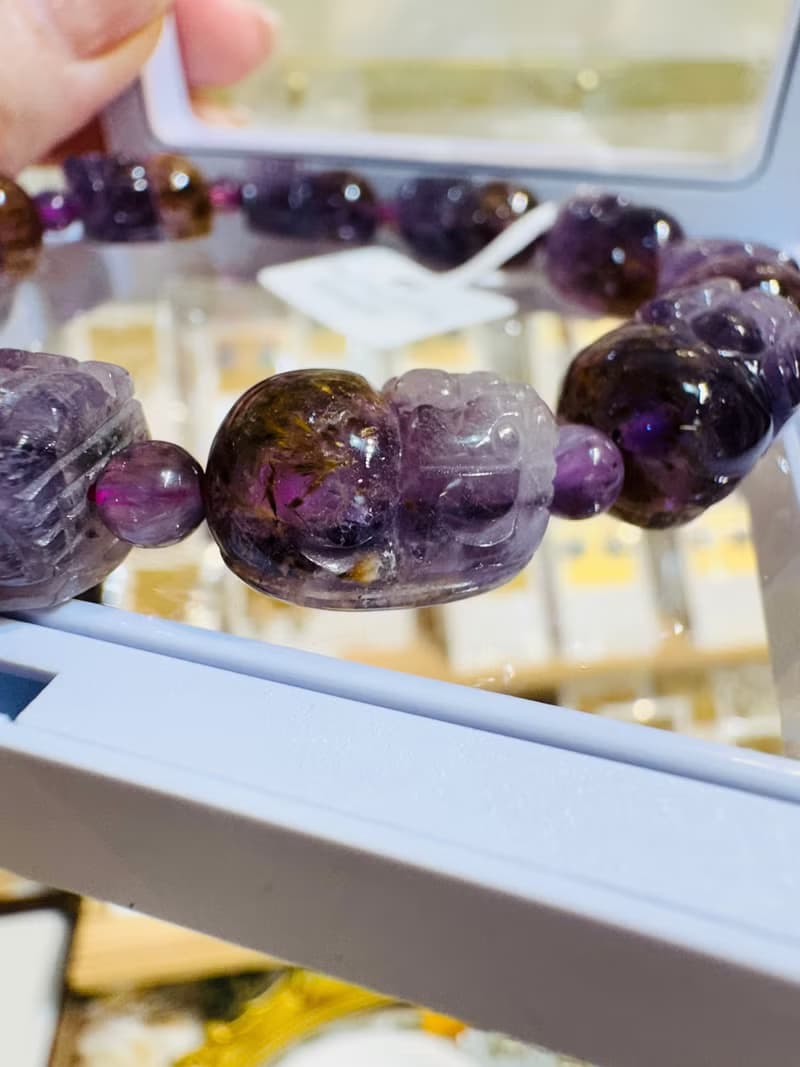 小資本天然貔貅紫鈦水晶15x11mm32.71g可通人體七輪提高靈性