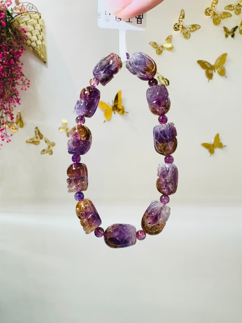 小資本天然貔貅紫鈦水晶15x11mm32.71g可通人體七輪提高靈性