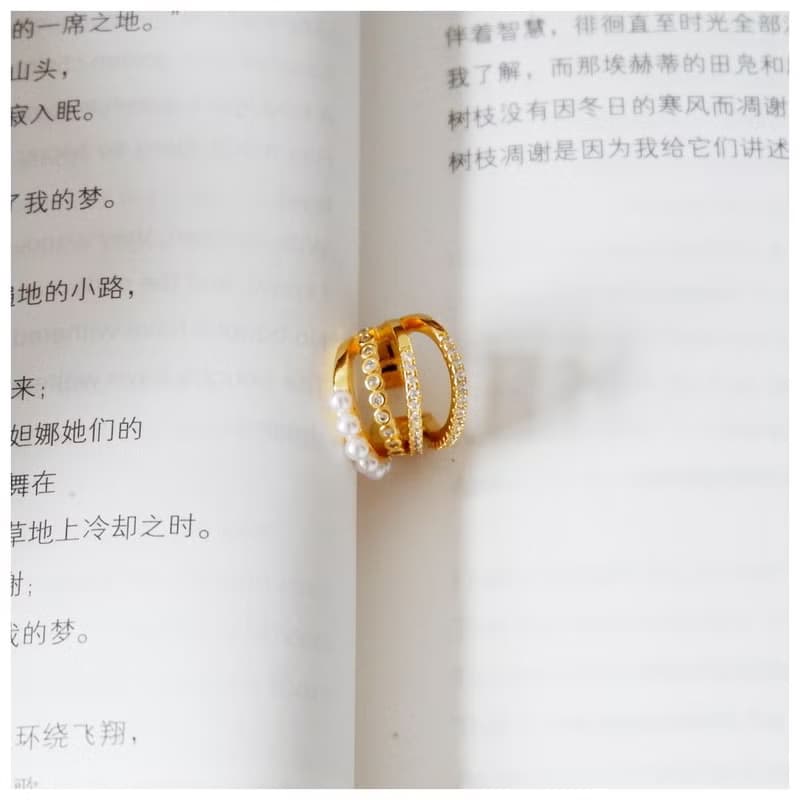 Hi Onion原創提挈諾之歌小眾情侶無耳洞珍珠耳骨夾男女同款高級酷