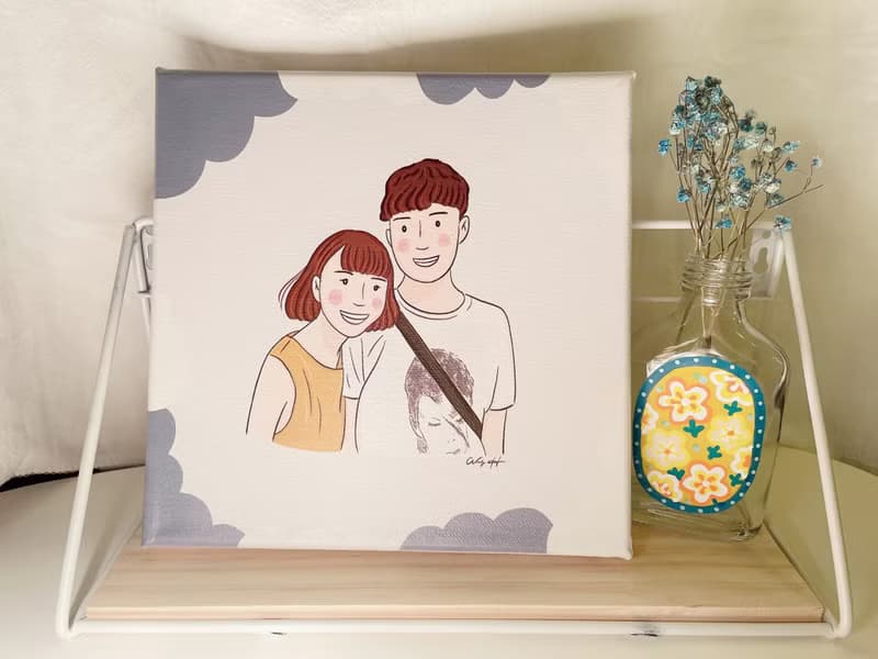 //加購商品// 似顏繪 20*20cm 無框畫