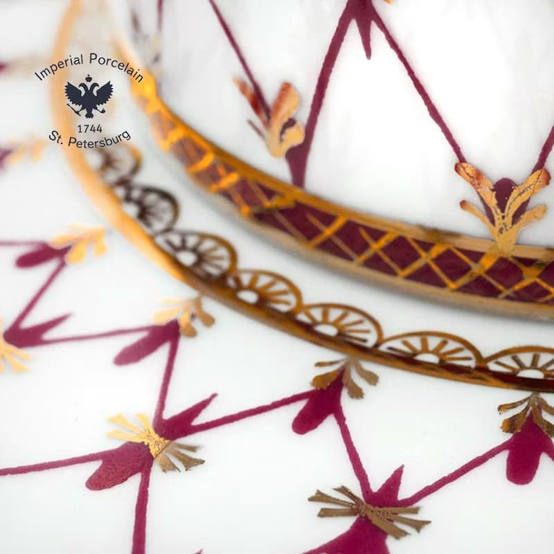 經典網紋系列-粉紅網格22K金手工 19件下午茶禮組