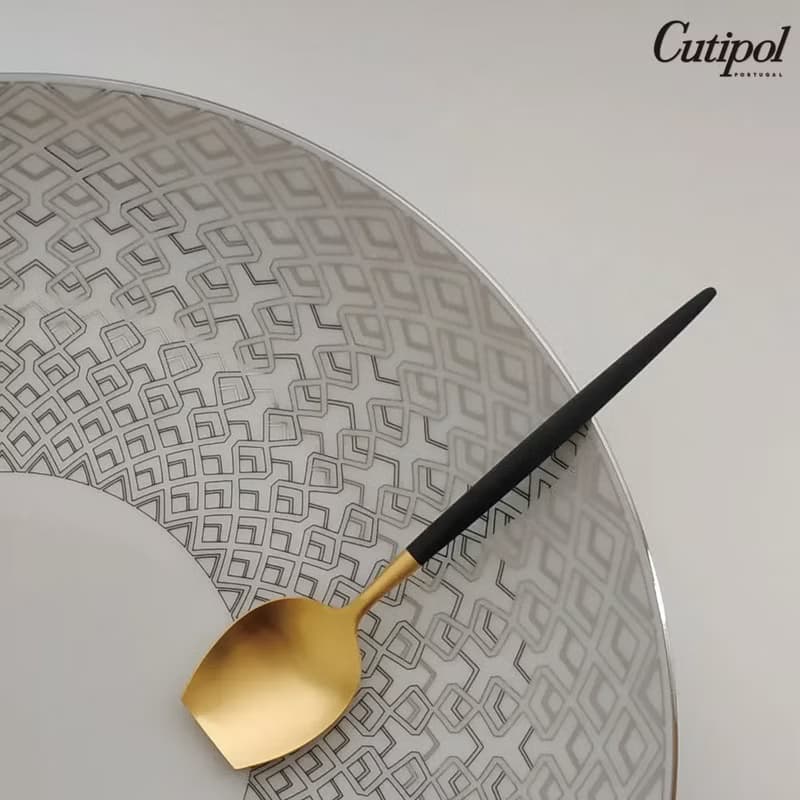 葡萄牙Cutipol GOA系列粉紅柄13cm糖匙