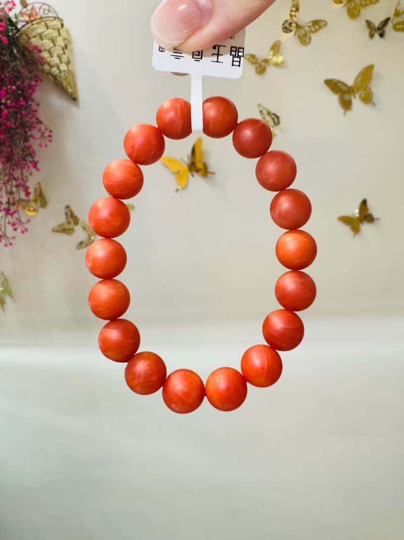 小精品保山柿子紅南紅11mm34.61g熱散寒氣血循環補血養顏