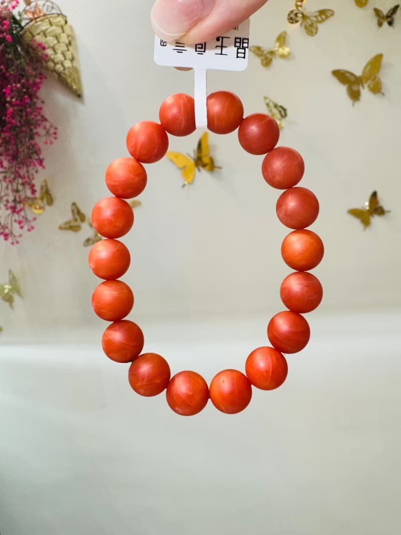 小精品保山柿子紅南紅11mm34.61g熱散寒氣血循環補血養顏