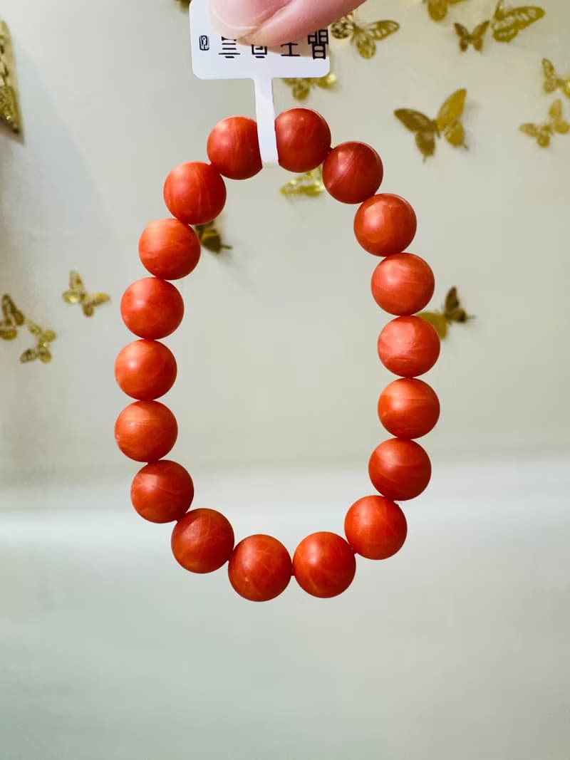 小精品保山柿子紅南紅11mm34.61g熱散寒氣血循環補血養顏