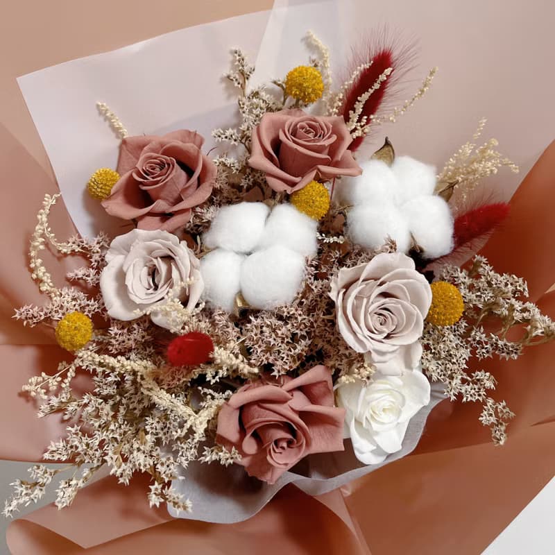 【維拉花藝】永生花花束 玫瑰花束