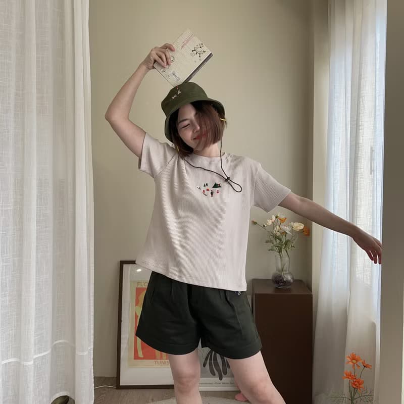 刺繡 Mini Tee : Camp
