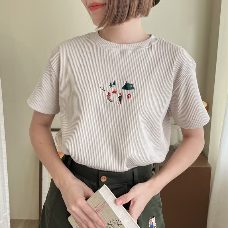 刺繡 Mini Tee : Camp