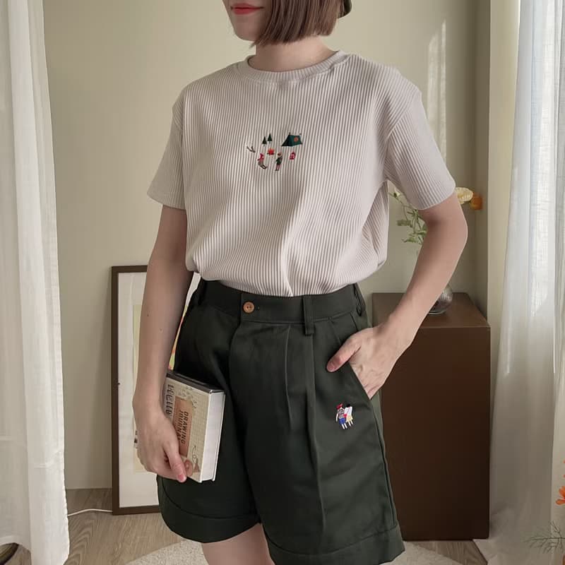 刺繡 Mini Tee : Camp
