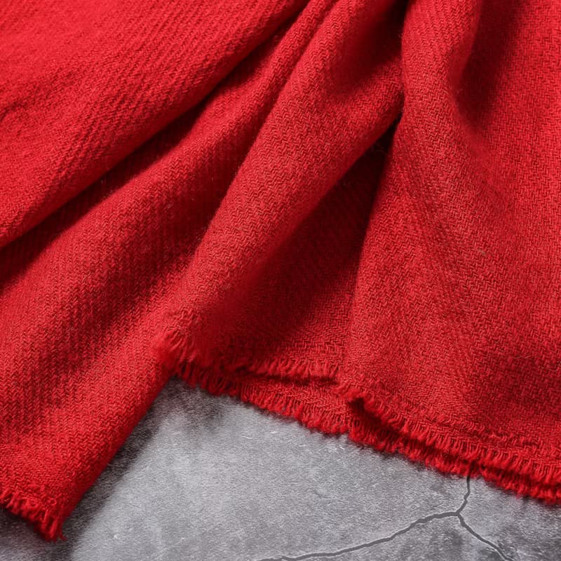 經典喀什米爾羊毛圍巾/披肩  暗紅色 厚款 輕柔保暖