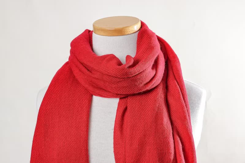 經典喀什米爾羊毛圍巾/披肩  暗紅色 厚款 輕柔保暖