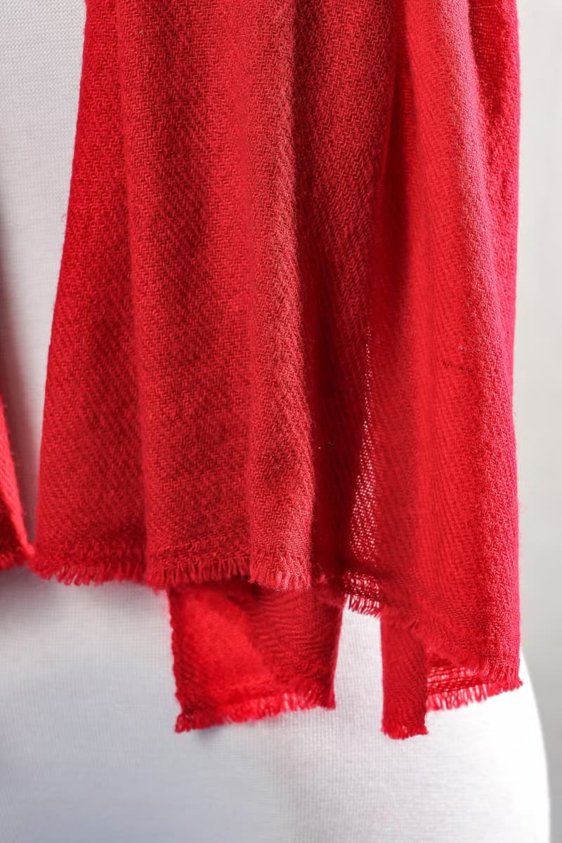 經典喀什米爾羊毛圍巾/披肩  暗紅色 厚款 輕柔保暖