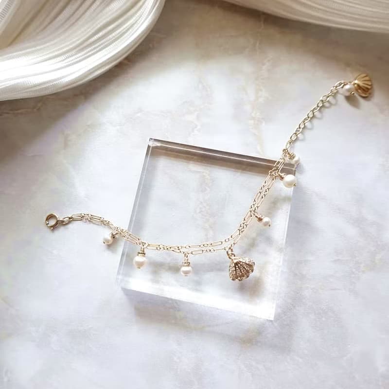 島國夢境系列 - 貝殼珍珠手鍊