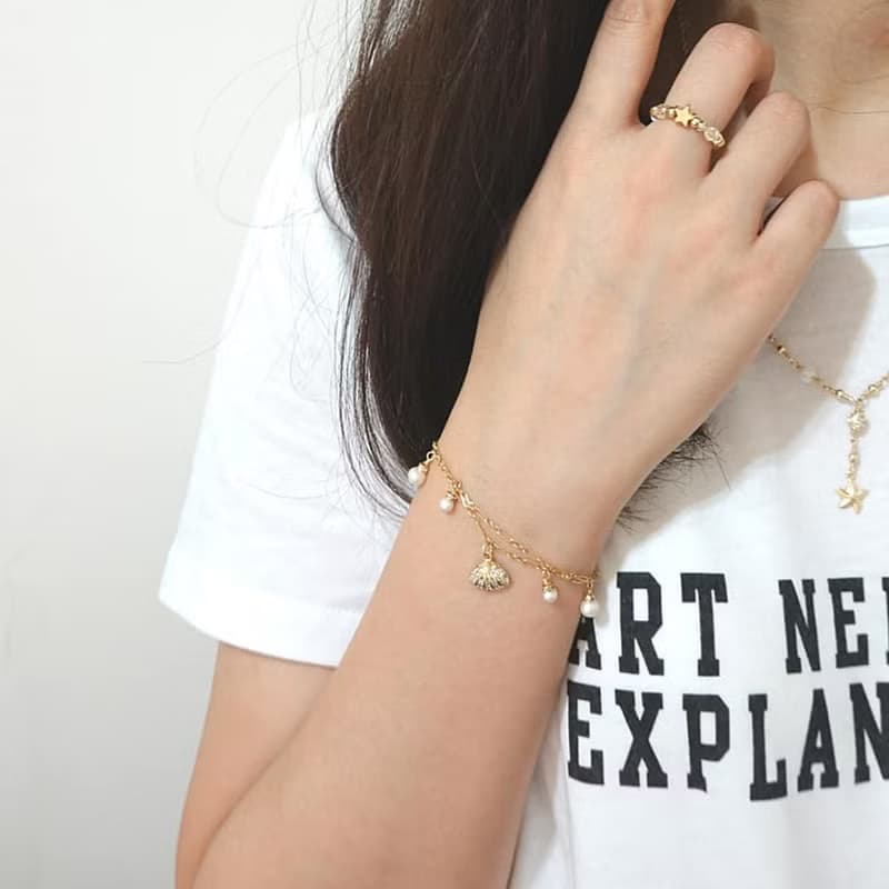 島國夢境系列 - 貝殼珍珠手鍊