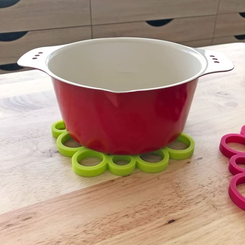 日本【SALUS 佐藤金屬】圈圈矽膠隔熱墊