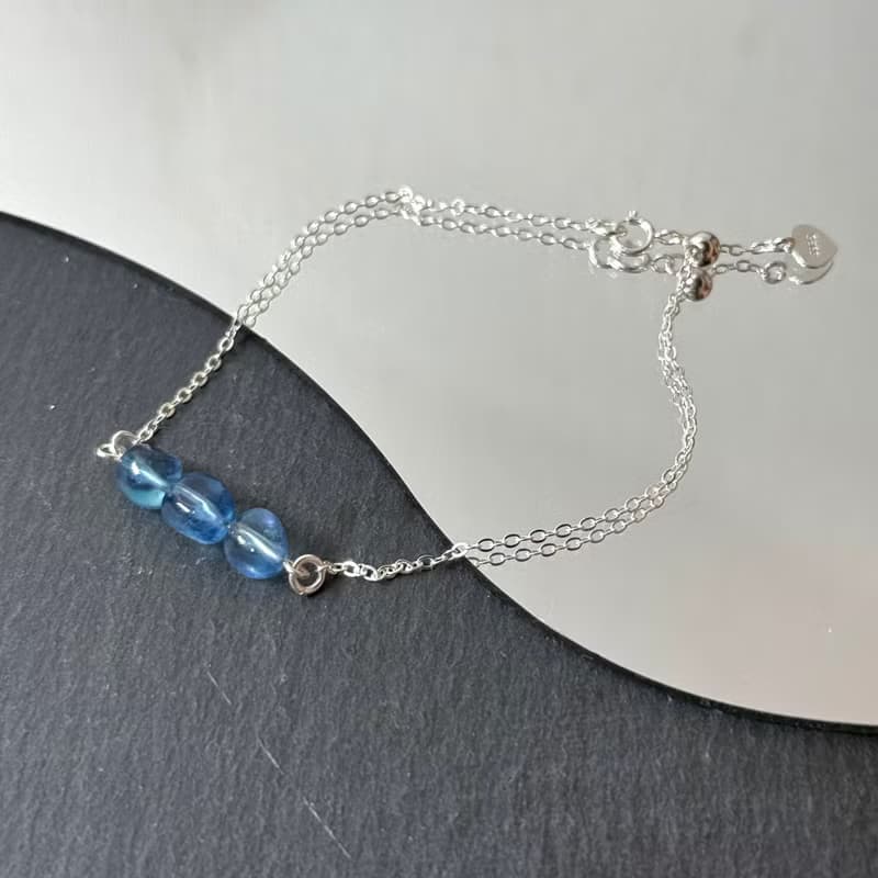 魔鬼海藍寶糖豆手串