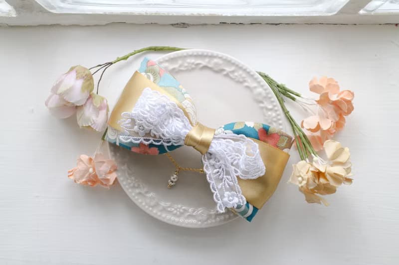 美好的花漾歲月 - 蕾絲款 - 和風 蝴蝶結 髮夾