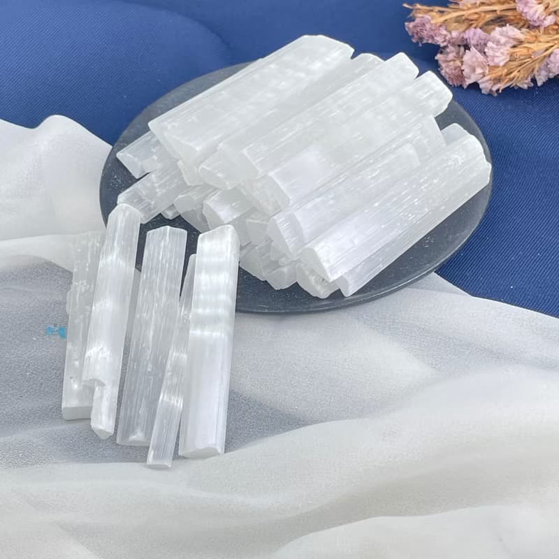 【MU工坊】白水晶石膏條擴香石/水晶擴香燈/碎石/室內香薰/淨化小