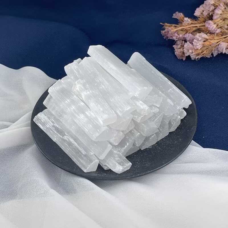 【MU工坊】白水晶石膏條擴香石/水晶擴香燈/碎石/室內香薰/淨化小