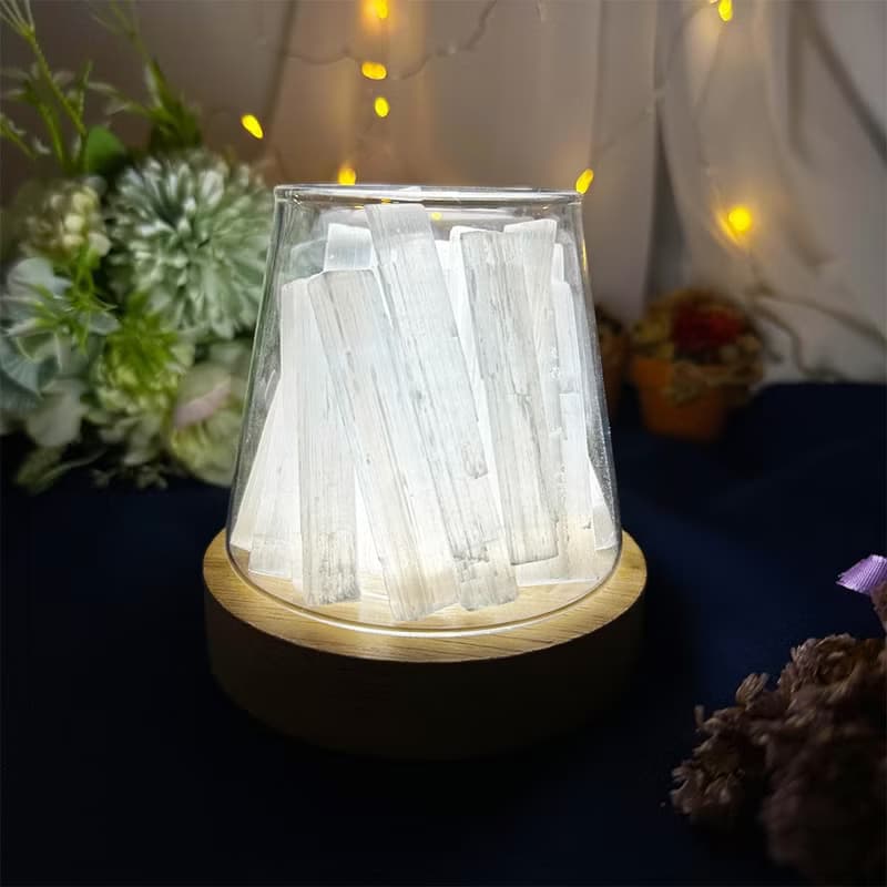【MU工坊】白水晶石膏條擴香石/水晶擴香燈/碎石/室內香薰/淨化小