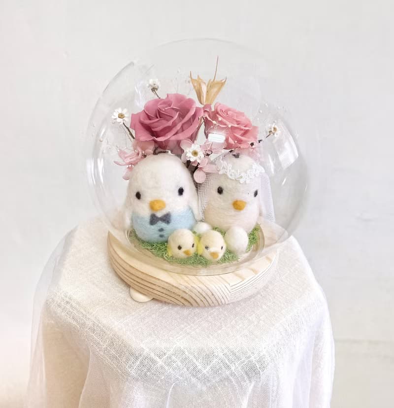 帶路雞花禮 羊毛氈設計 結婚/歸寧/喜慶祝賀小物