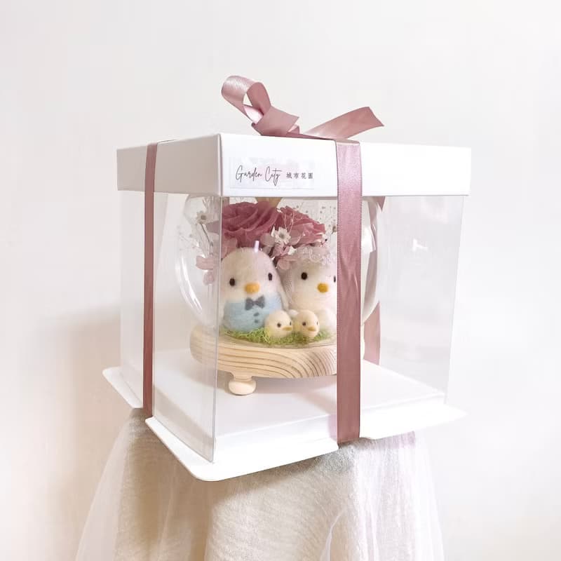 帶路雞花禮 羊毛氈設計 結婚/歸寧/喜慶祝賀小物
