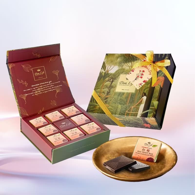 【Diva Life】母親節紅麴巧克力片32入禮盒