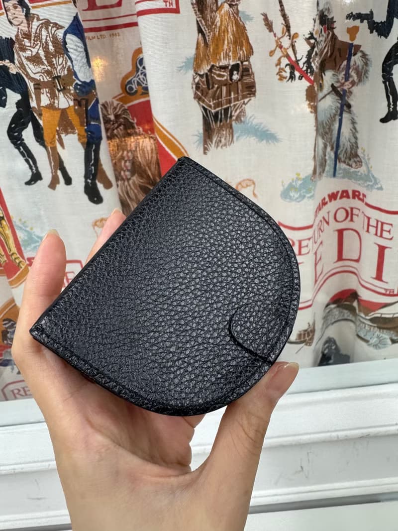 中古正品 Celine 荔枝皮真皮零錢包 皮革收納包 送禮