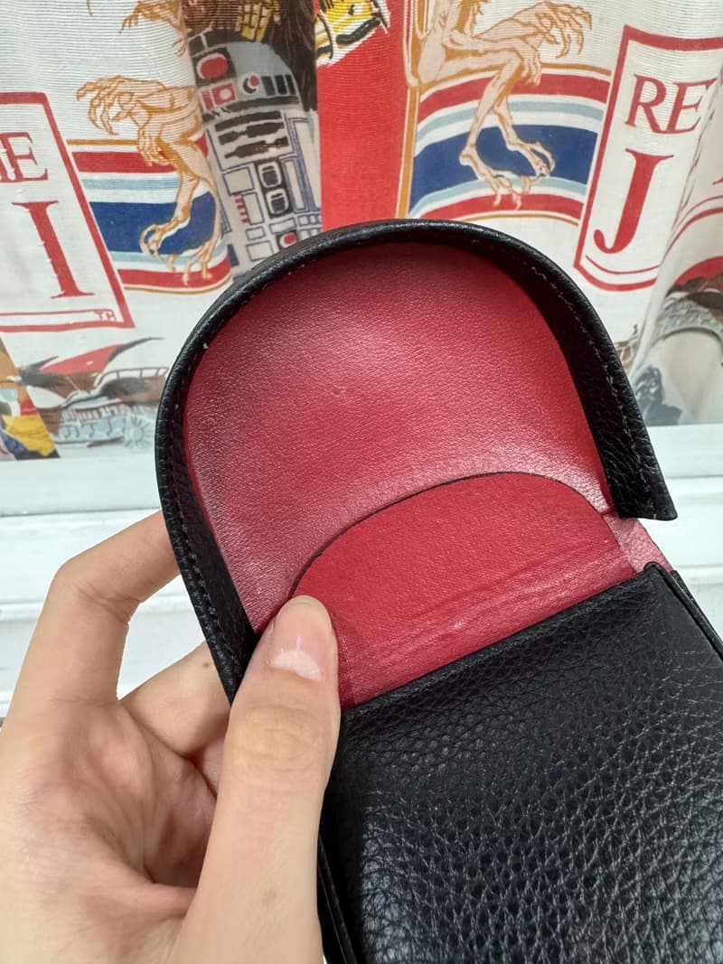 中古正品 Celine 荔枝皮真皮零錢包 皮革收納包 送禮