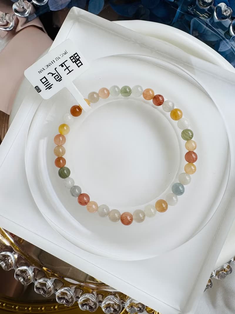 畢業級貓眼濃色彩兔毛水晶4.6-5mm6.68g滿順帶稀有灰兔毛