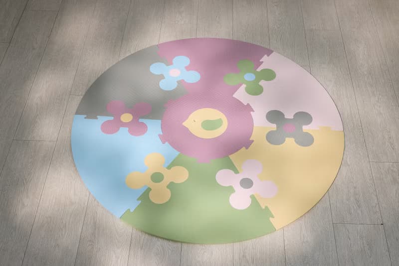 花的圓舞曲 小花地墊 巧拼式地墊 歐盟認證 台灣製