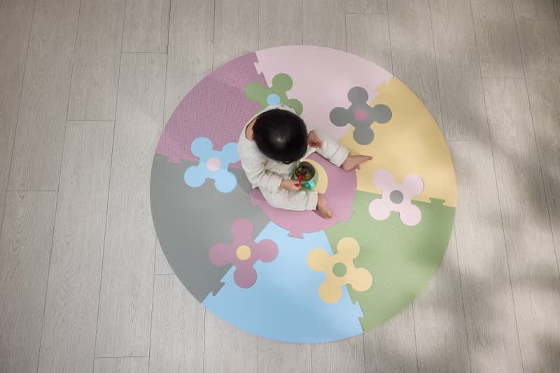 花的圓舞曲 小花地墊 巧拼式地墊 歐盟認證 台灣製