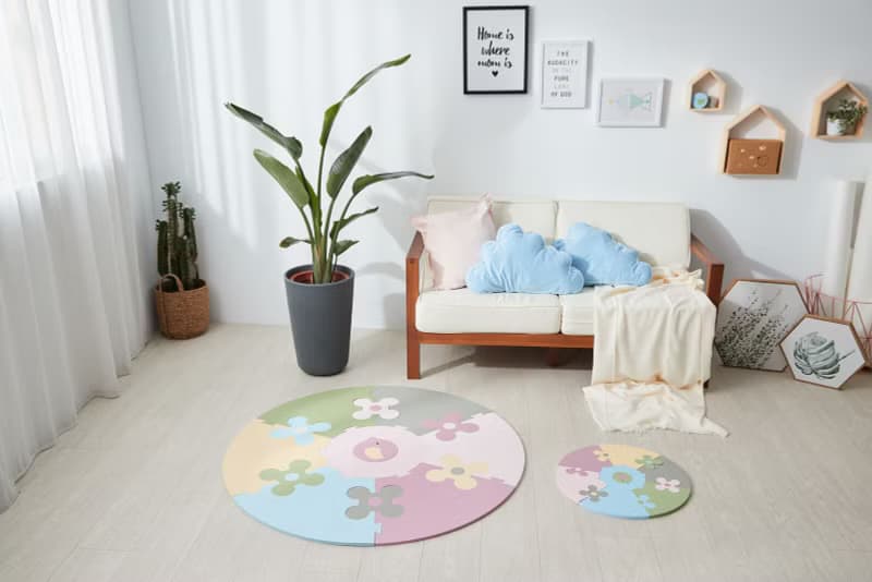 花的圓舞曲 小花地墊 巧拼式地墊 歐盟認證 台灣製