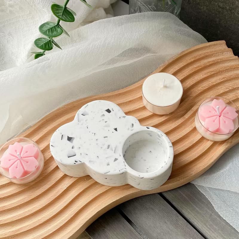 【DIY材料包】水磨蠟燭台連香氛茶蠟