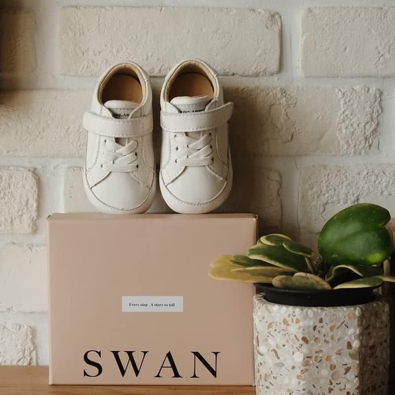 Swan天鵝童鞋 - WithYou 真皮寶寶學步鞋-白