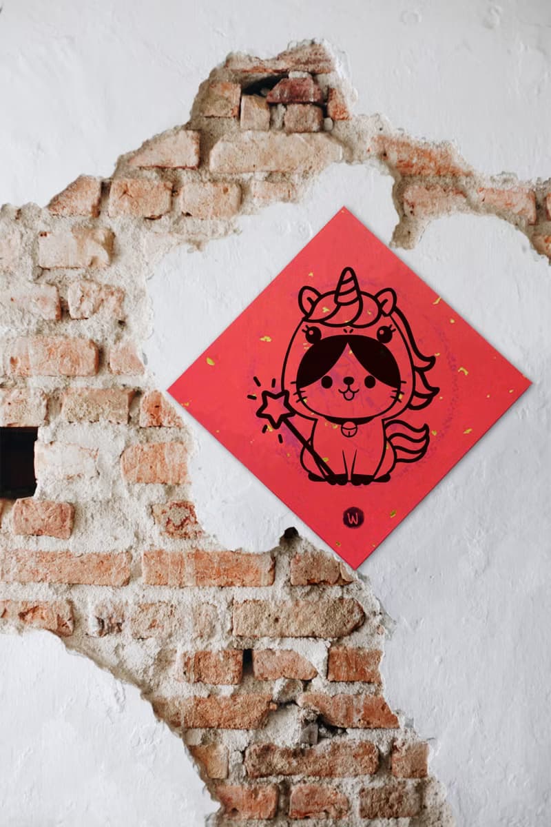 馬年 福吉 招財貓 新年快樂 恭喜發財 春聯 方斗 節慶_洛可可草莓