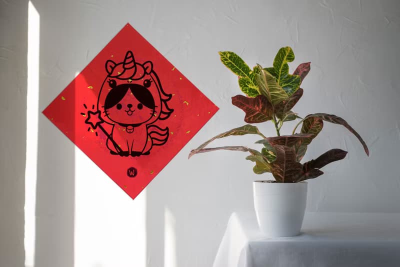 馬年 福吉 招財貓 新年快樂 恭喜發財 春聯 方斗 節慶_洛可可草莓