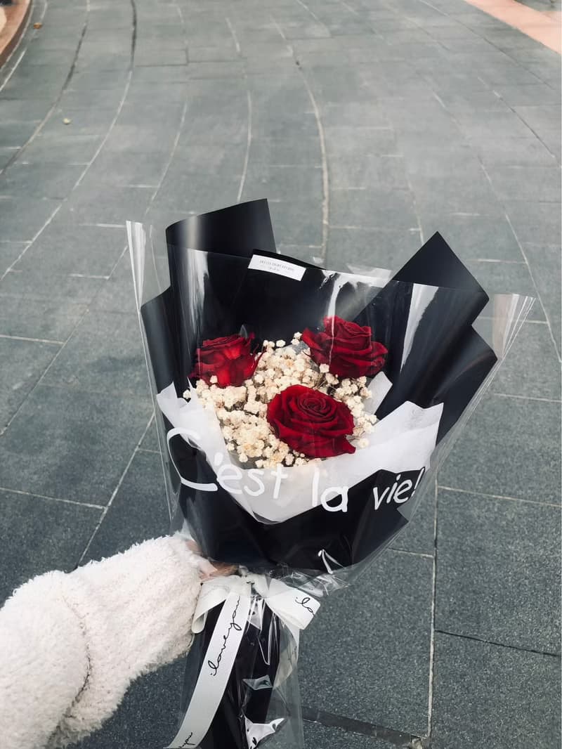 我愛你永生玫瑰花束
