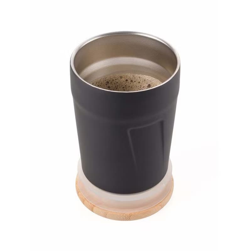 【畢業禮物】竹蓋雙層不銹鋼保溫隨身咖啡杯