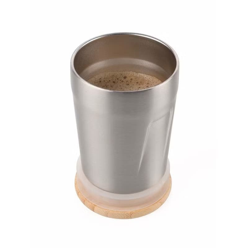 【畢業禮物】竹蓋雙層不銹鋼保溫隨身咖啡杯