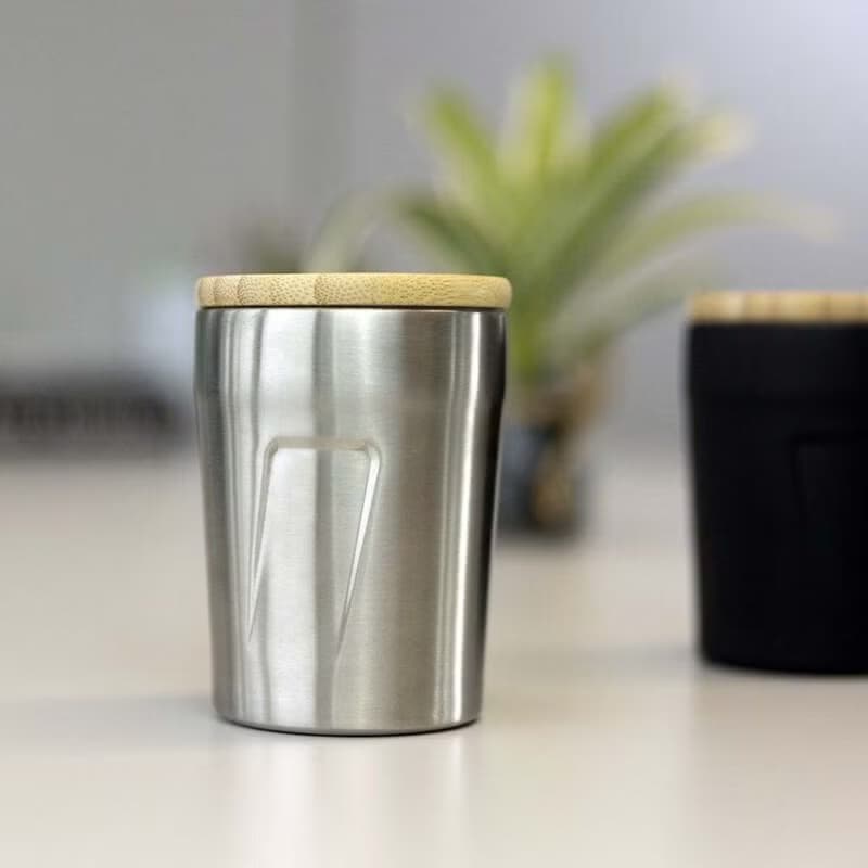【畢業禮物】竹蓋雙層不銹鋼保溫隨身咖啡杯