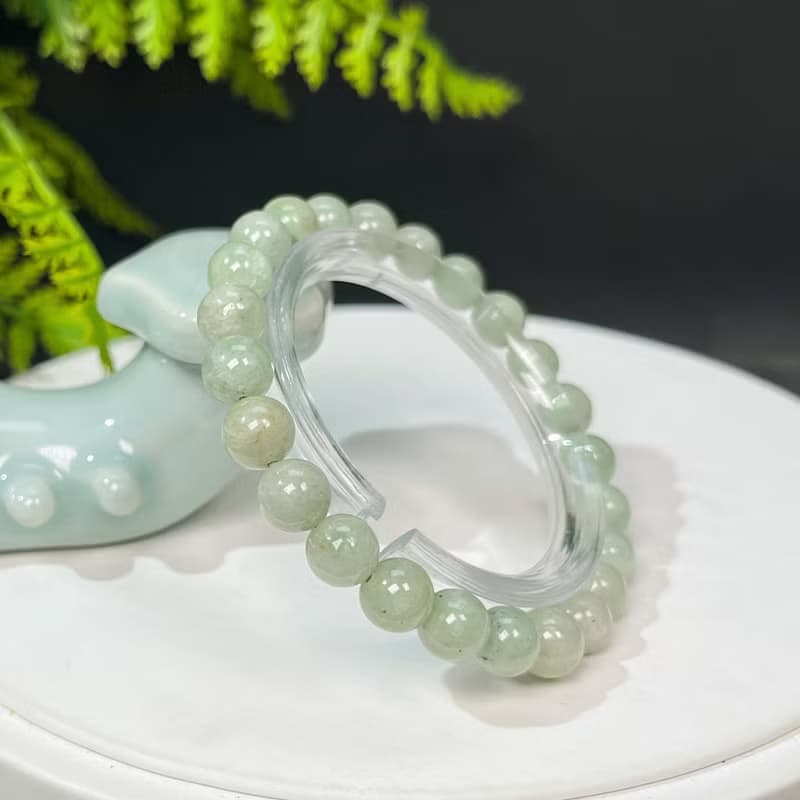 天然沙弗萊圓珠手釧 7.5mm 療愈 幸福 活力