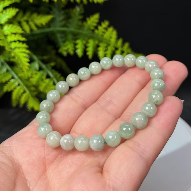 天然沙弗萊圓珠手釧 7.5mm 療愈 幸福 活力