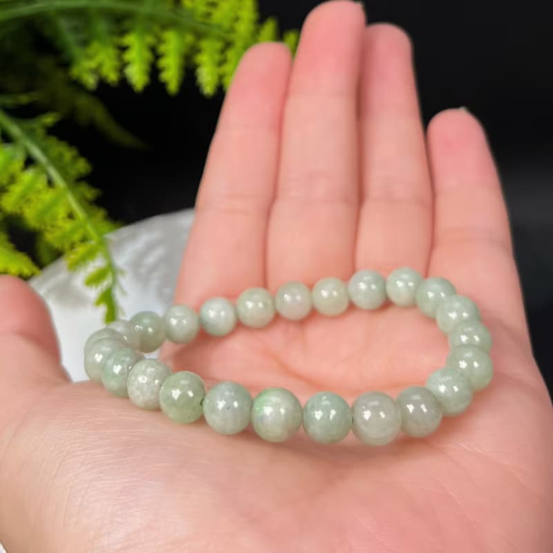 天然沙弗萊圓珠手釧 7.5mm 療愈 幸福 活力