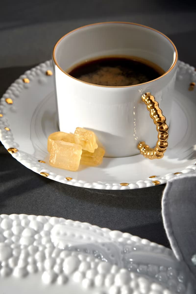 派對茶具組(二件套)-White + Gold【L'Objet】