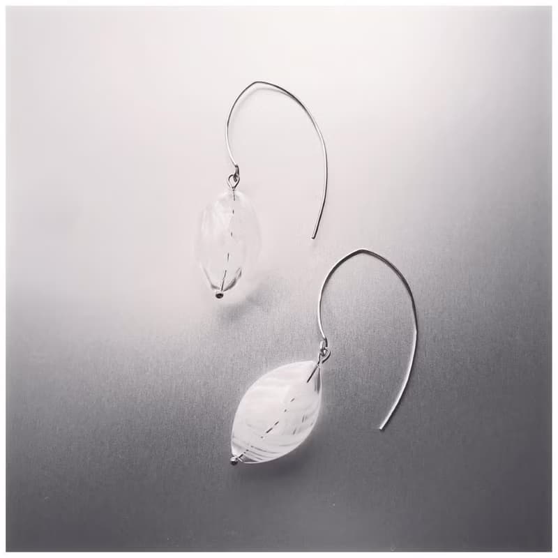 White Stripes Earring / SV