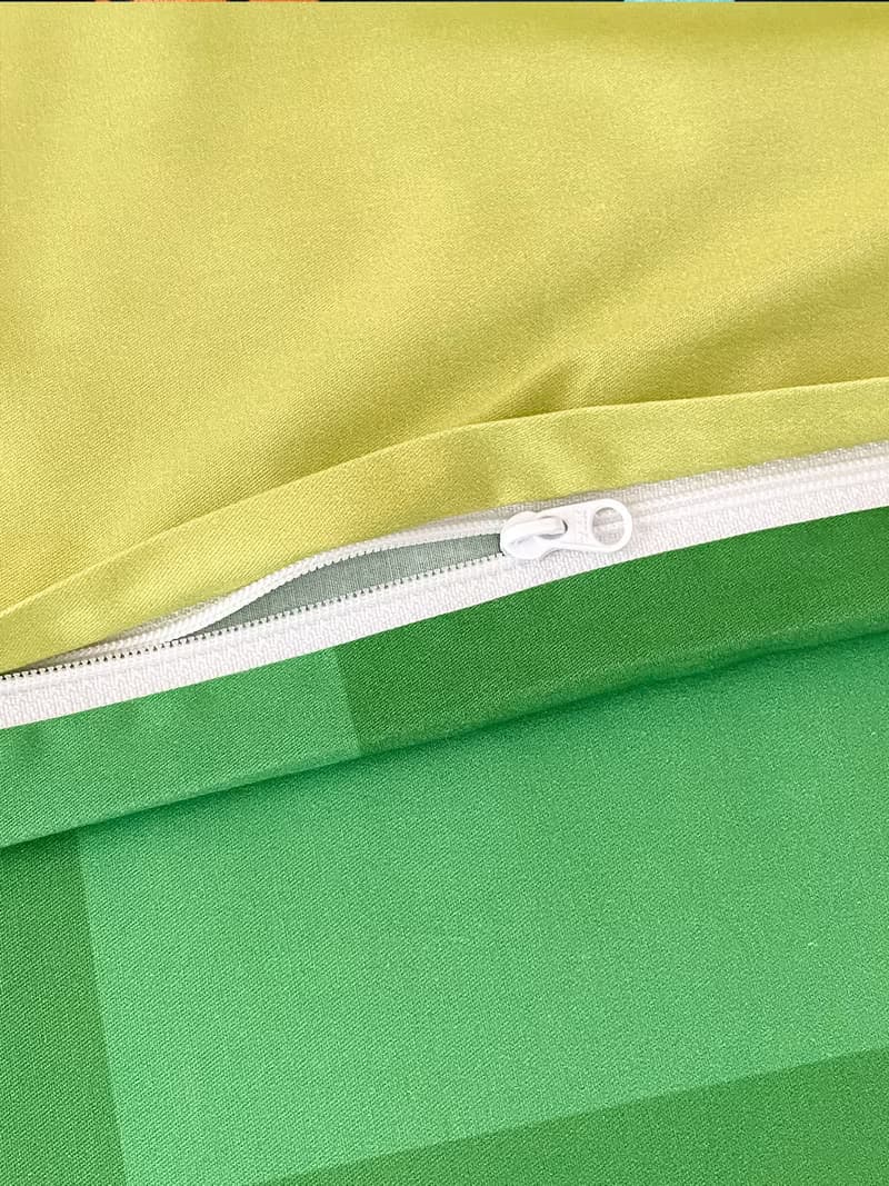 涂鴉系列綠色棋盤格床單款100%棉寢具四件套宿舍男生可用